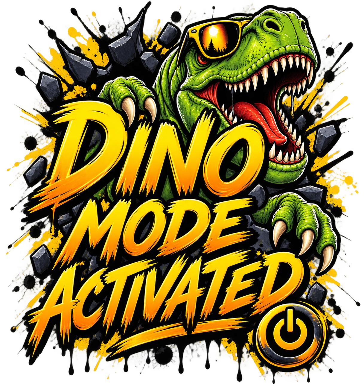 Boys Tee — Dino Mode Activated view 2