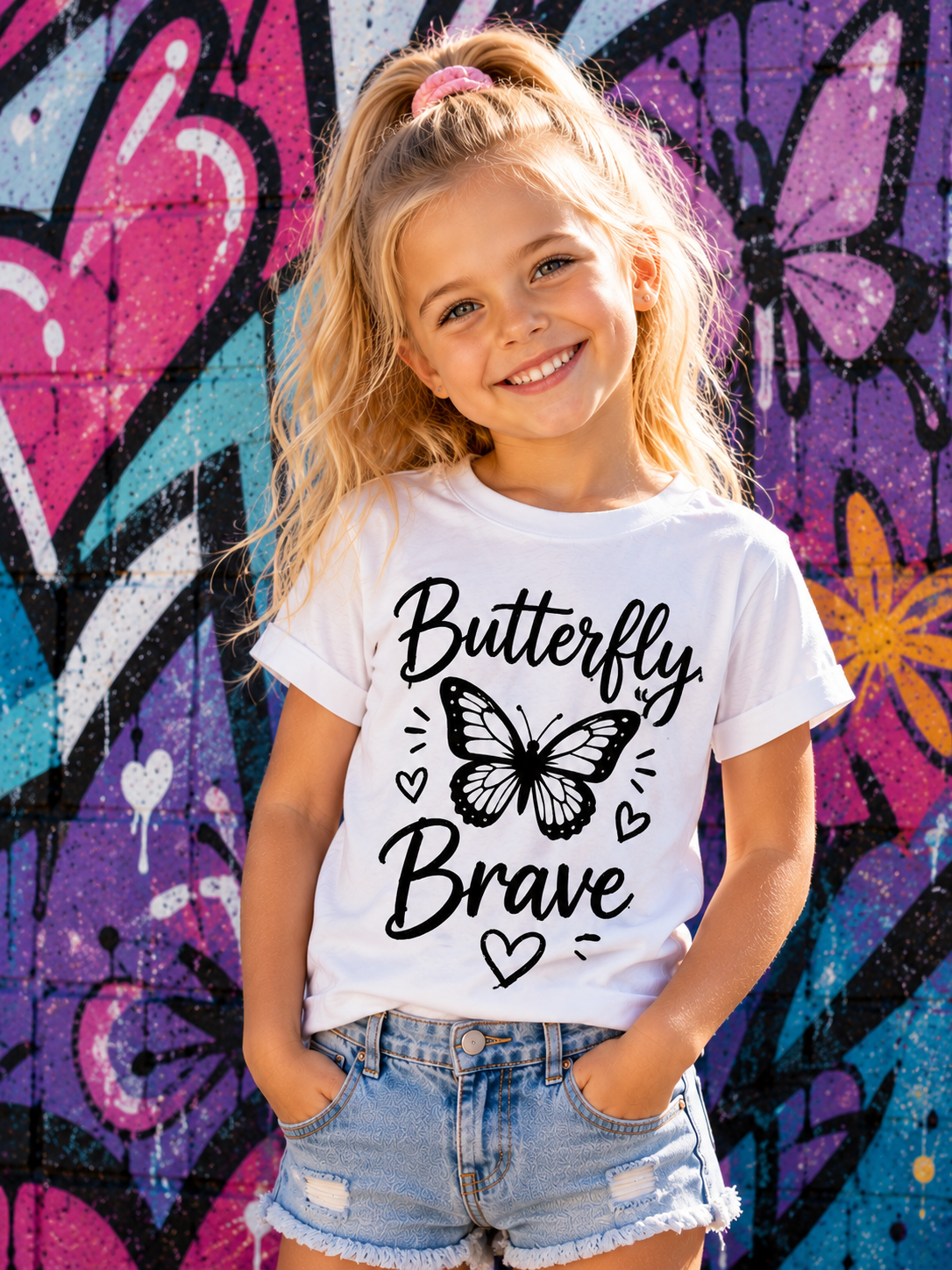 Girls Tee — Butterfly Brave