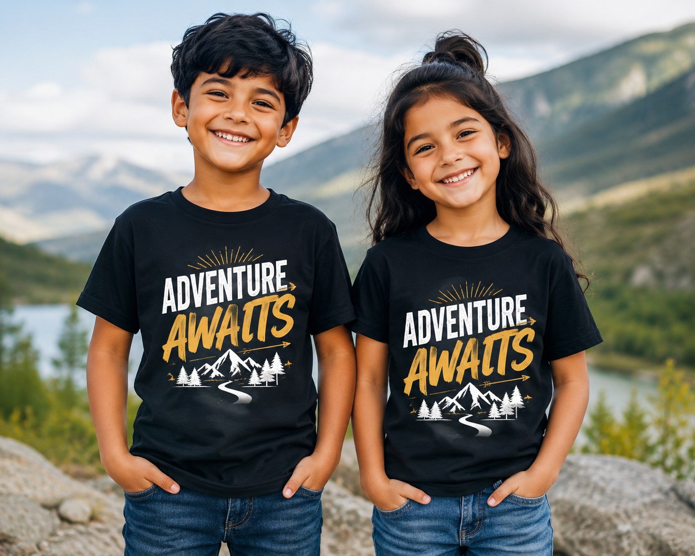 Kids Tee — Adventure Awaits view 1