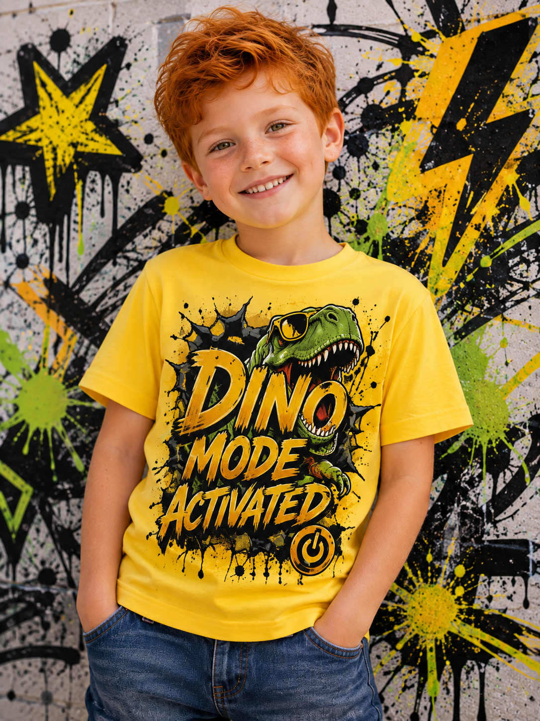 Boys Tee — Dino Mode Activated