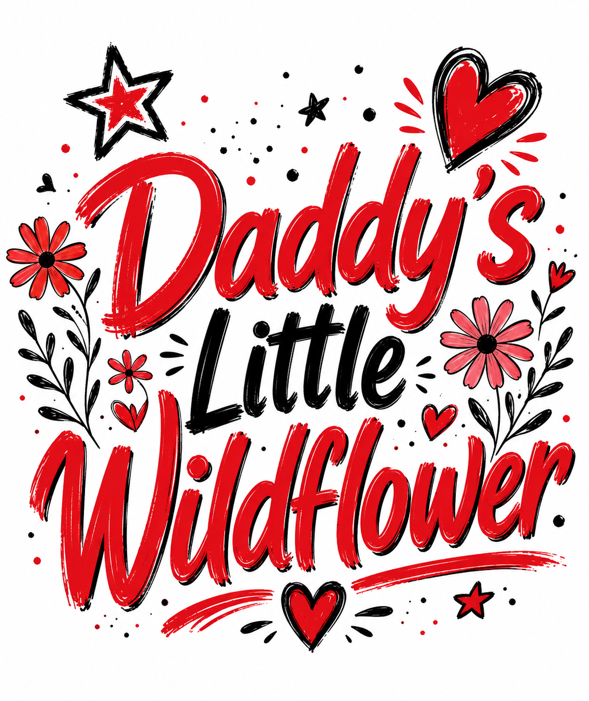 Kids Tee — Daddy's Little Wildflower view 2