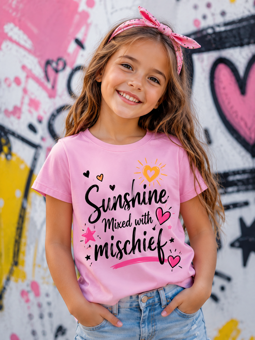 Girls Tee — Sunshine Mixed with Mischief
