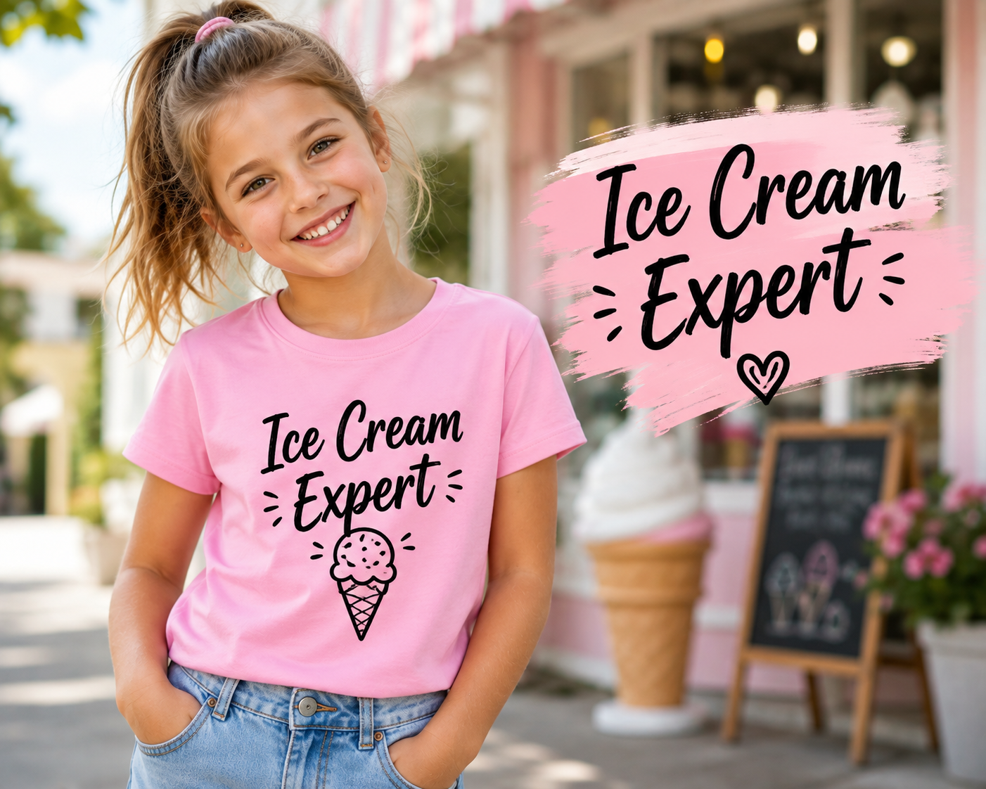 Girls Tee — Ice Cream Expert