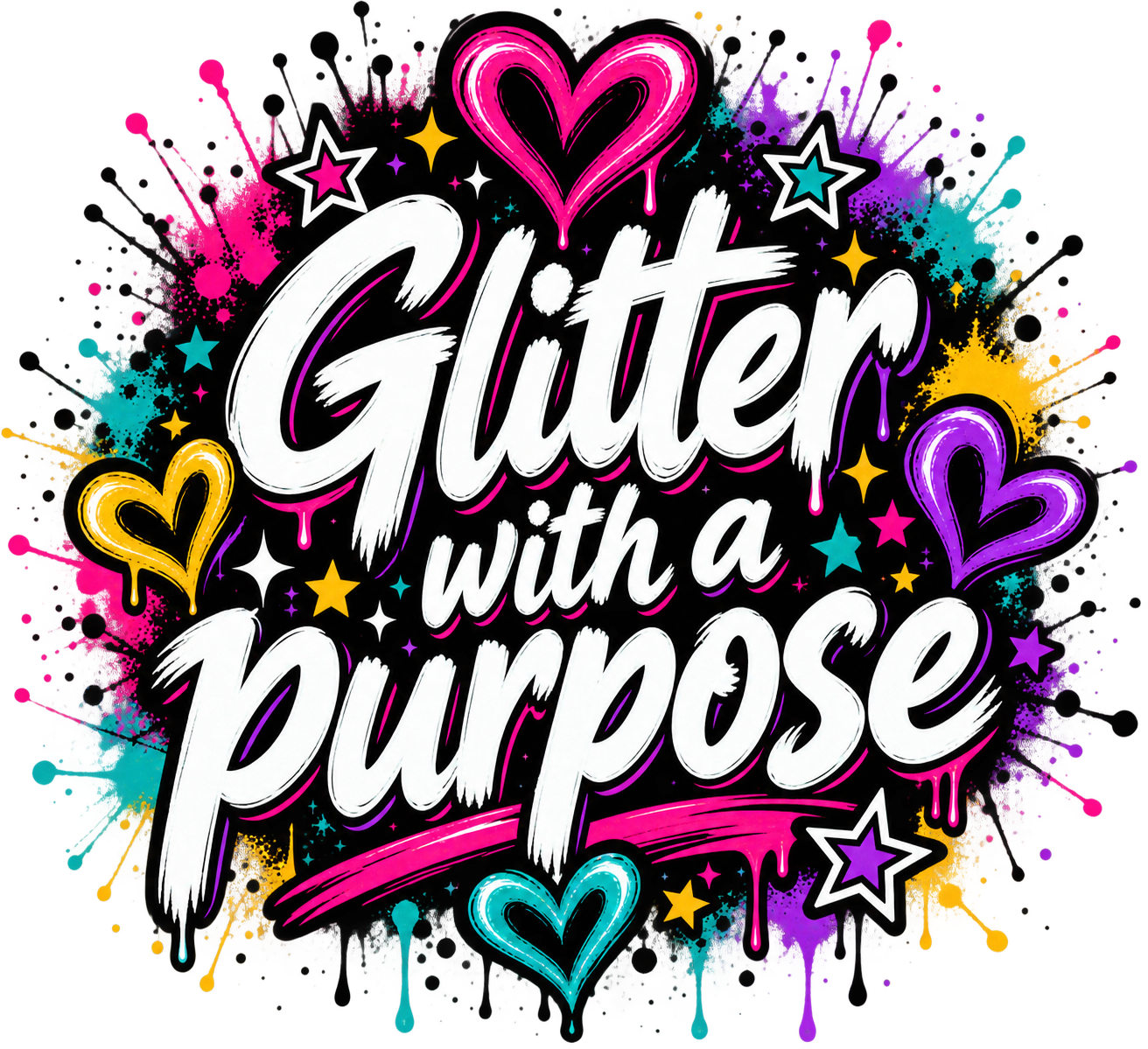 Girls Tee — Glitter with a purpose view 2