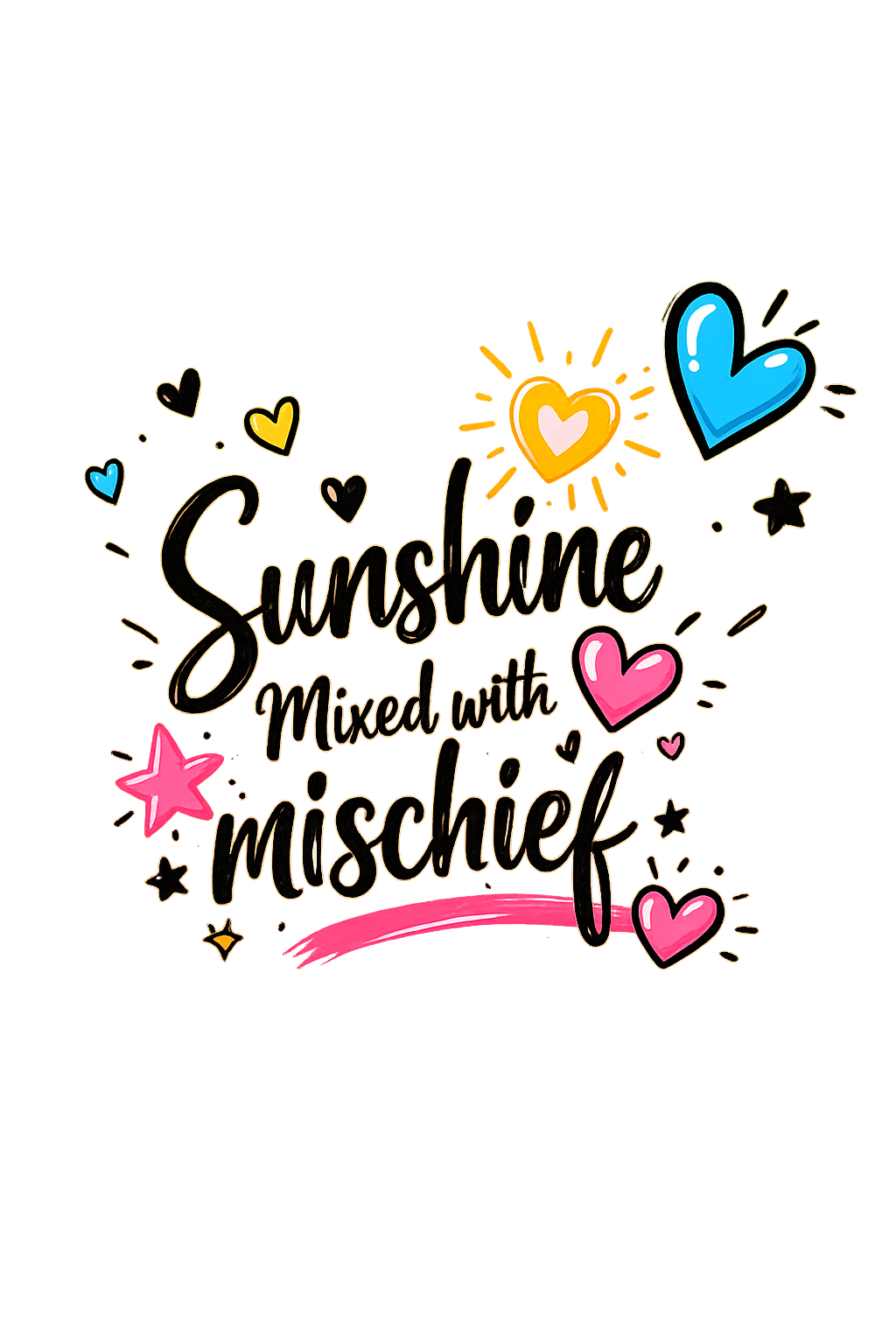 Girls Tee — Sunshine Mixed with Mischief view 3