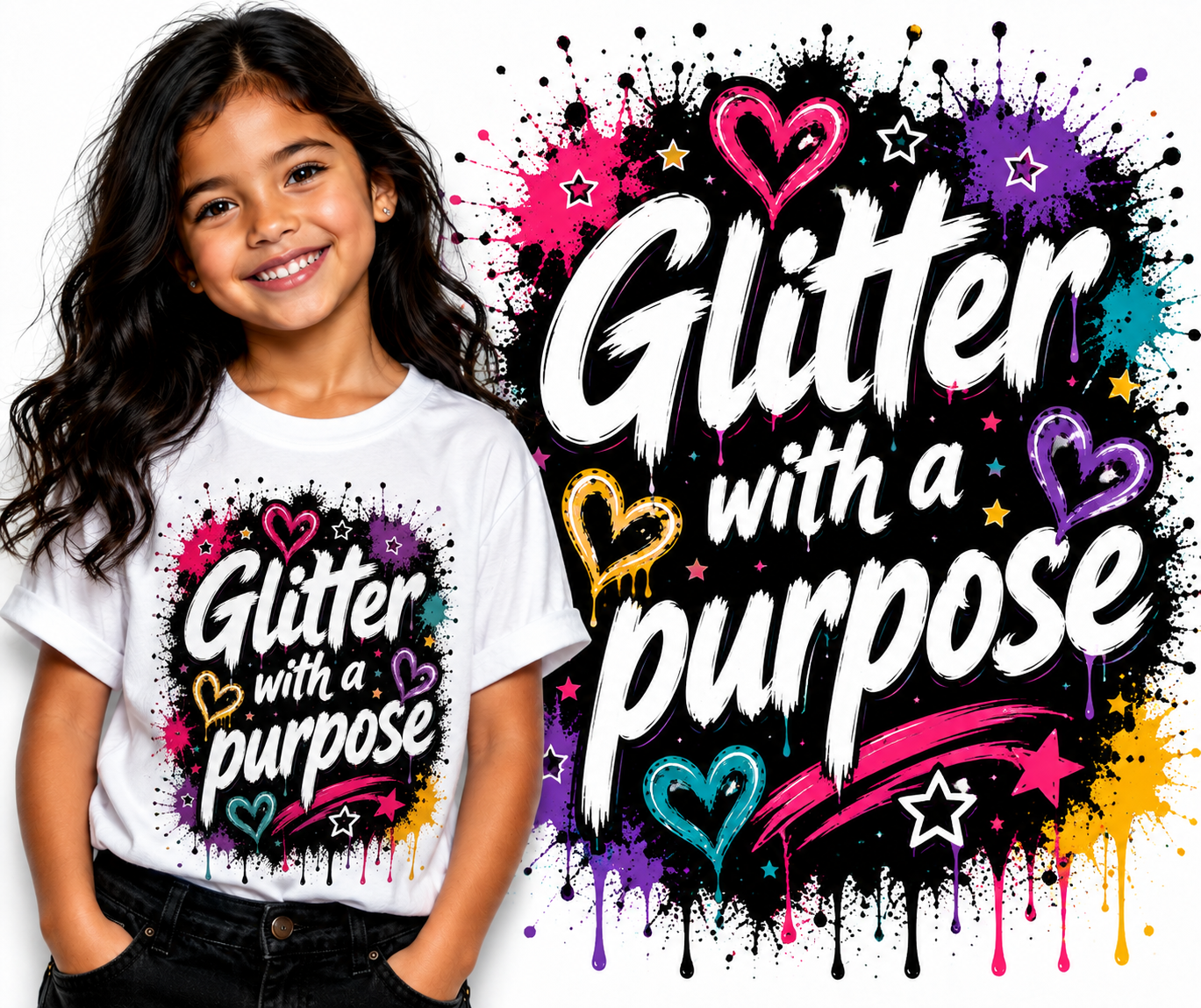 Girls Tee — Glitter with a purpose
