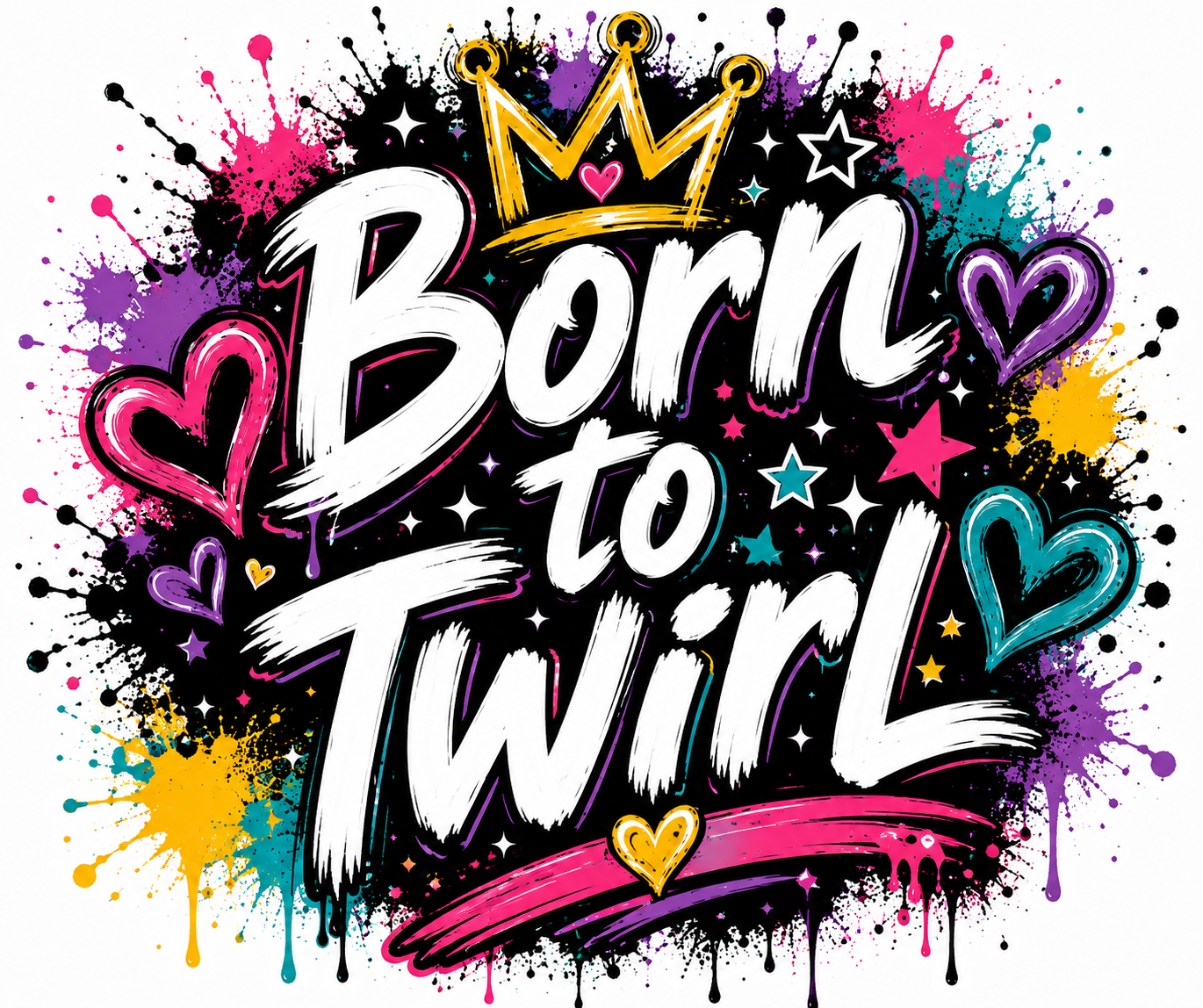 Girls Tee — Born to Twirl view 2