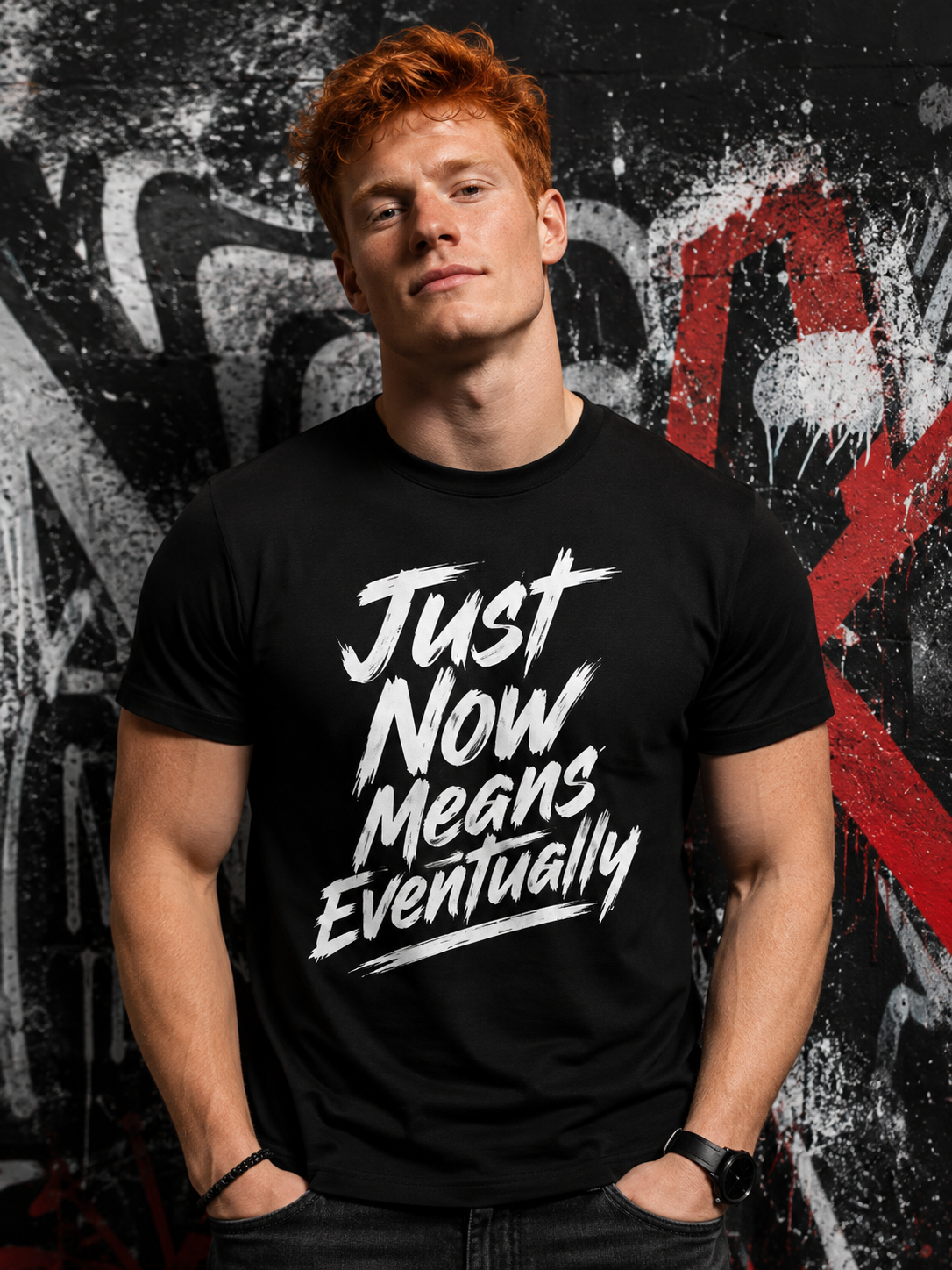 Just now means Eventually