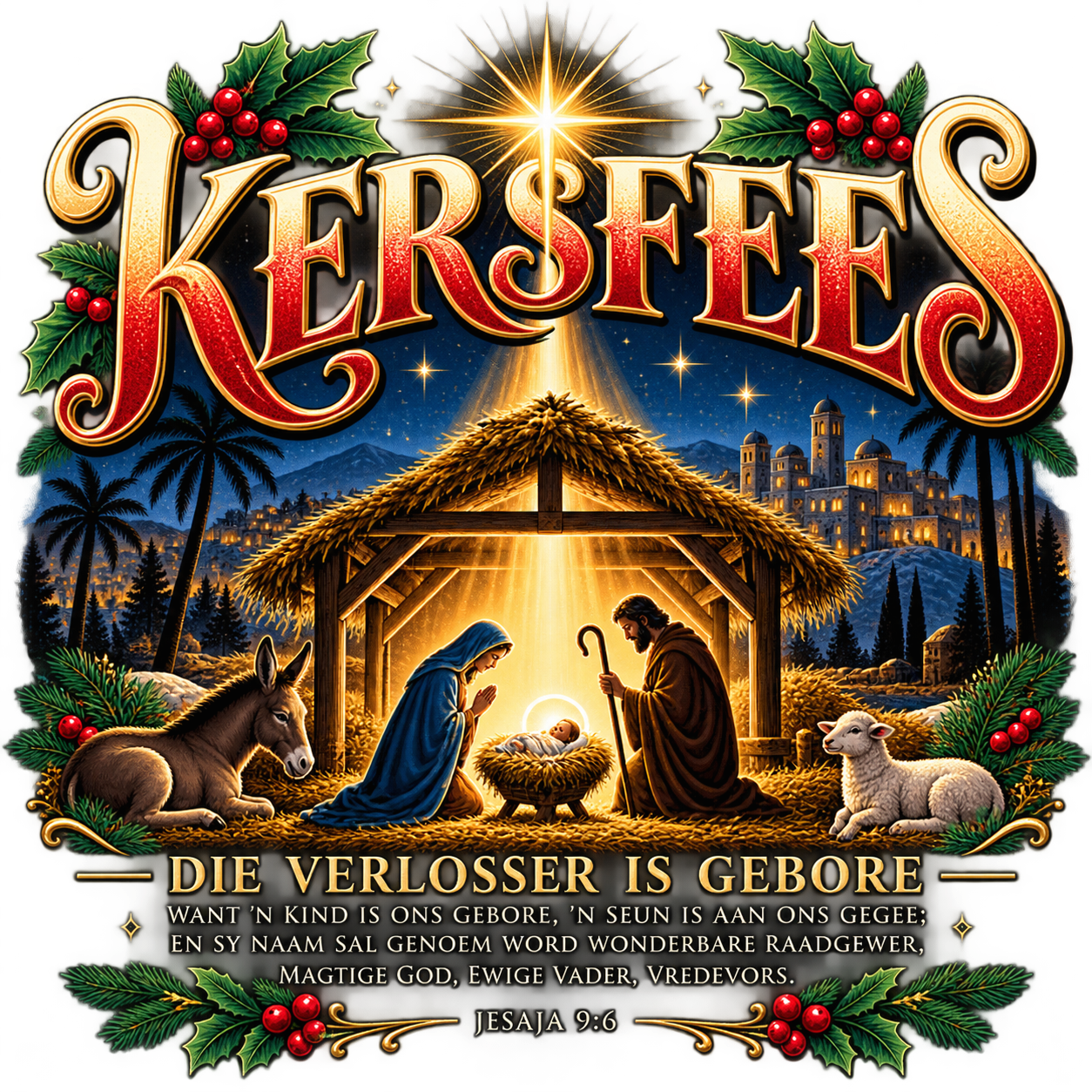Kersfees- Velosser is gebore view 2