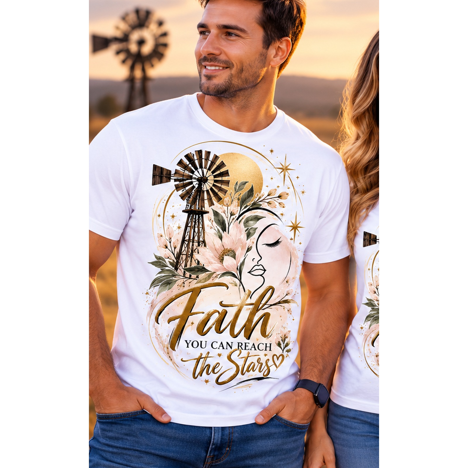 Through Faith You Can Reach the Stars – Men T-Shirt view 1
