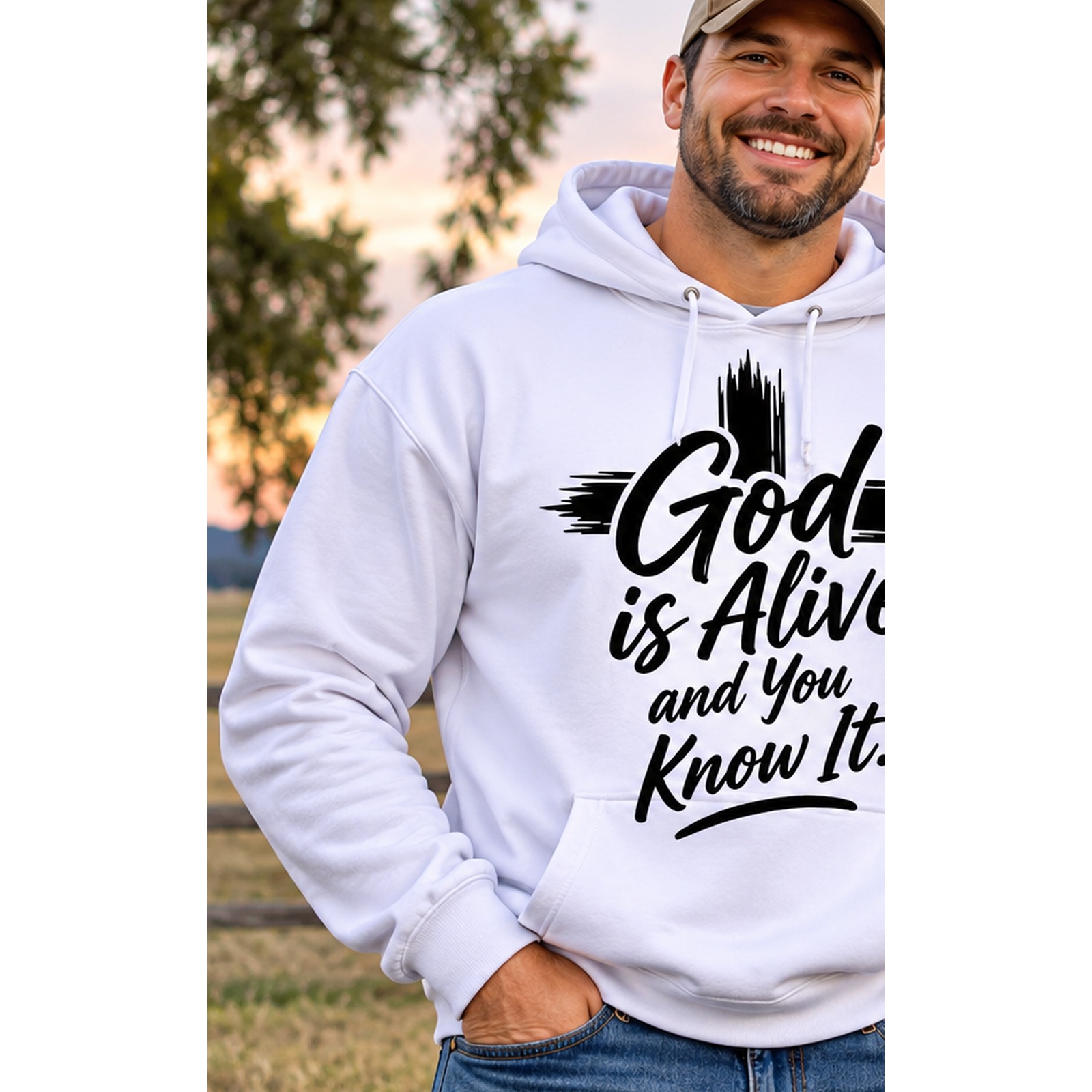 God Is Alive and You Know It – Men Hoodie view 1