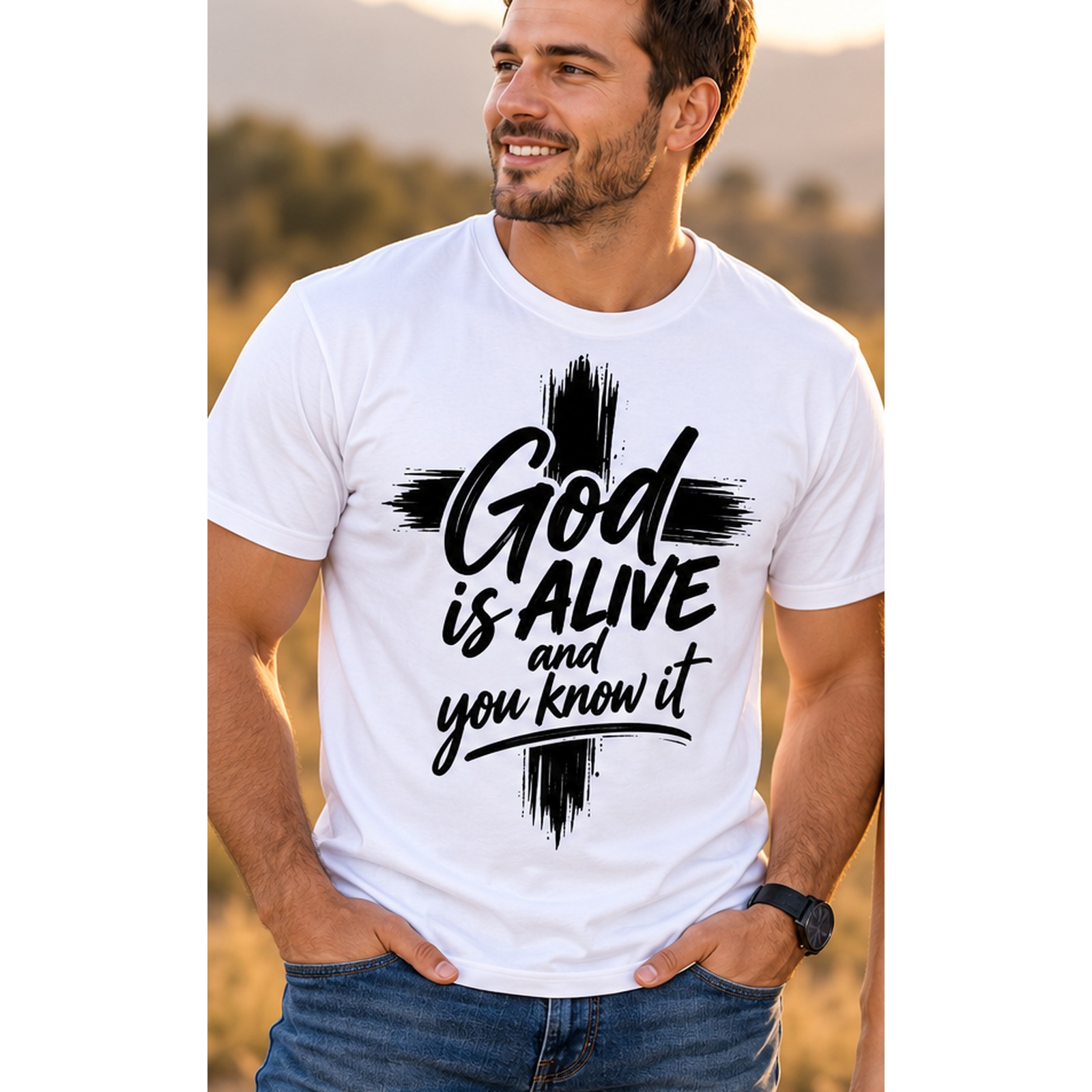God Is Alive and You Know It – Men T-Shirt view 1