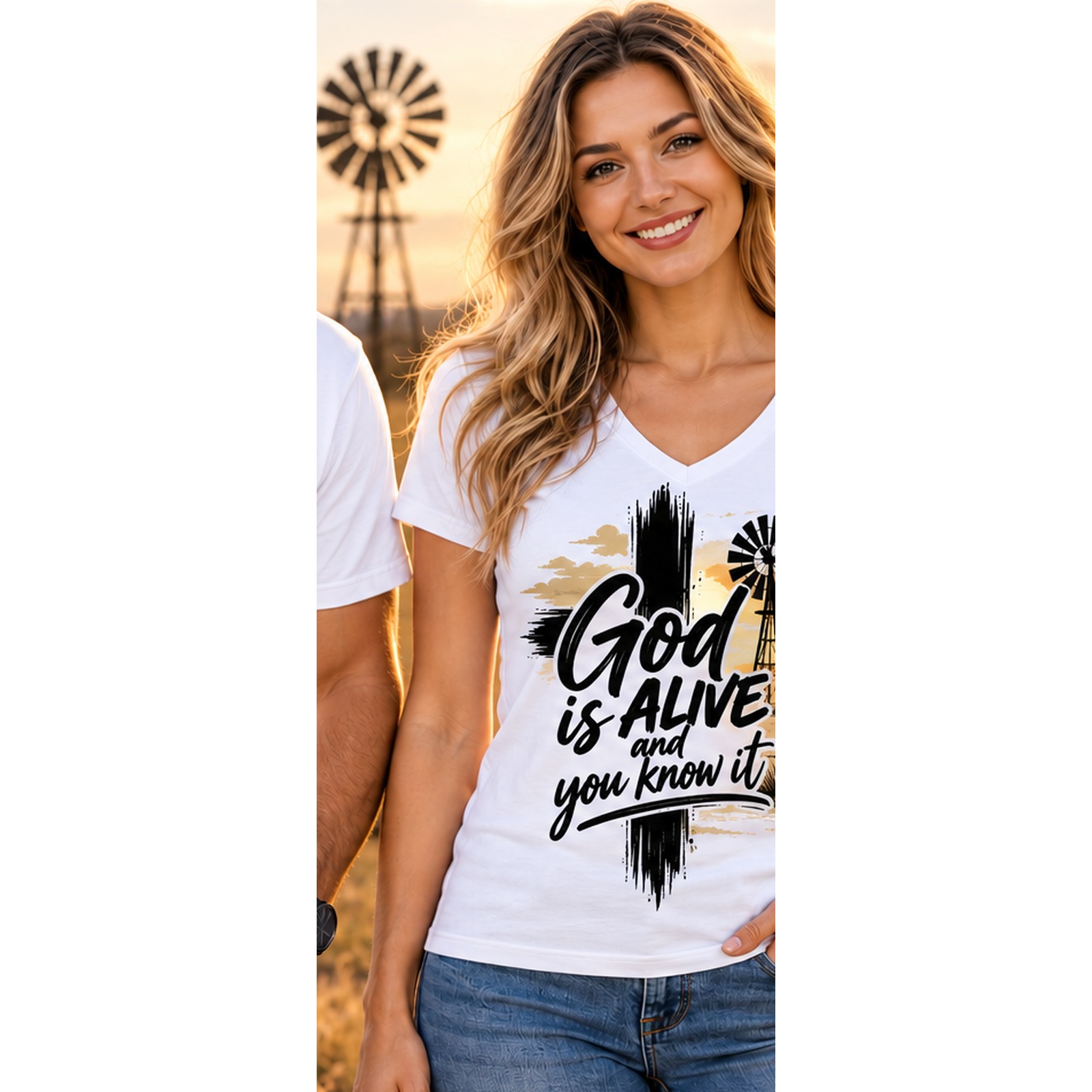 God Is Alive – Windmill – Women T-Shirt view 1