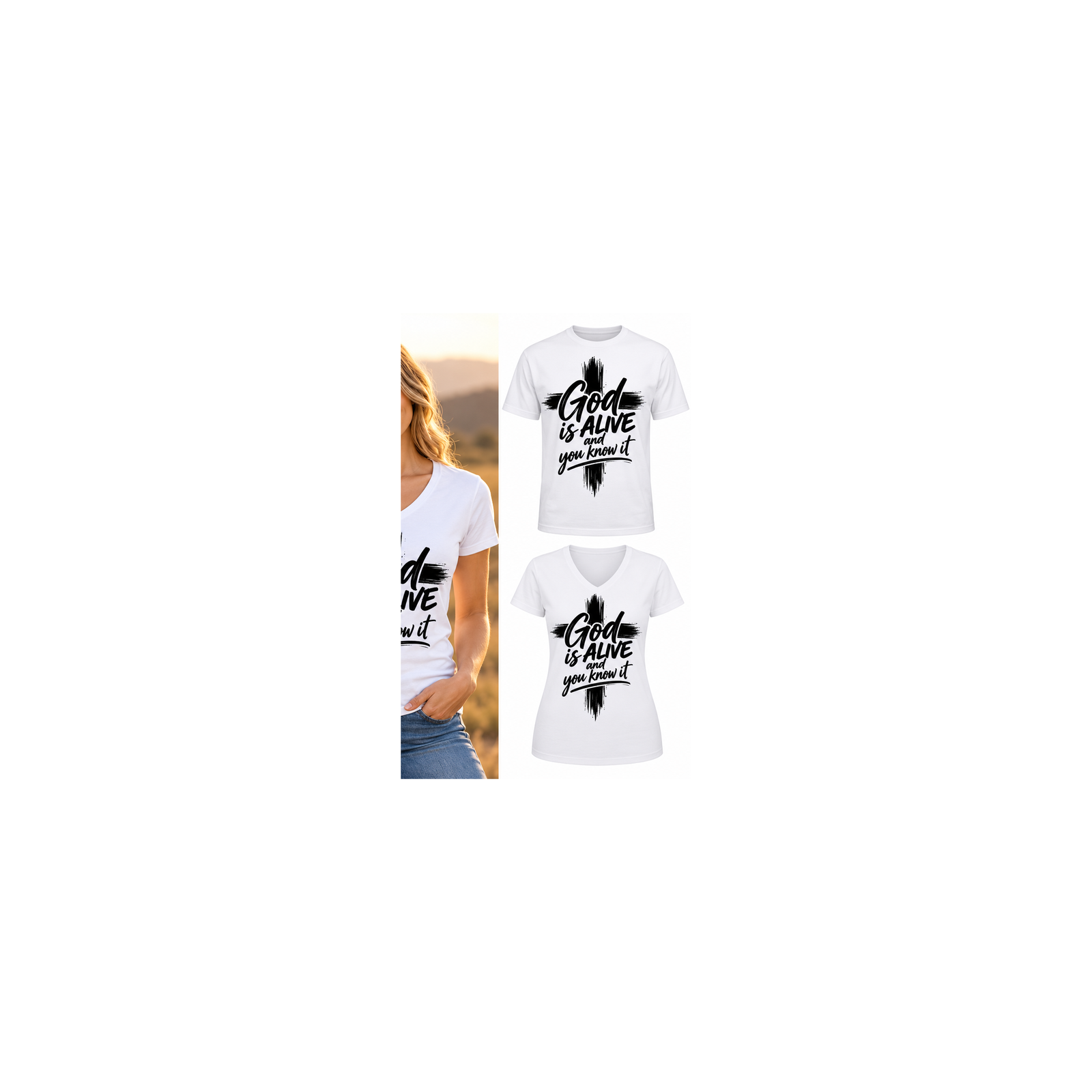 God Is Alive and You Know It – Women T-Shirt view 2