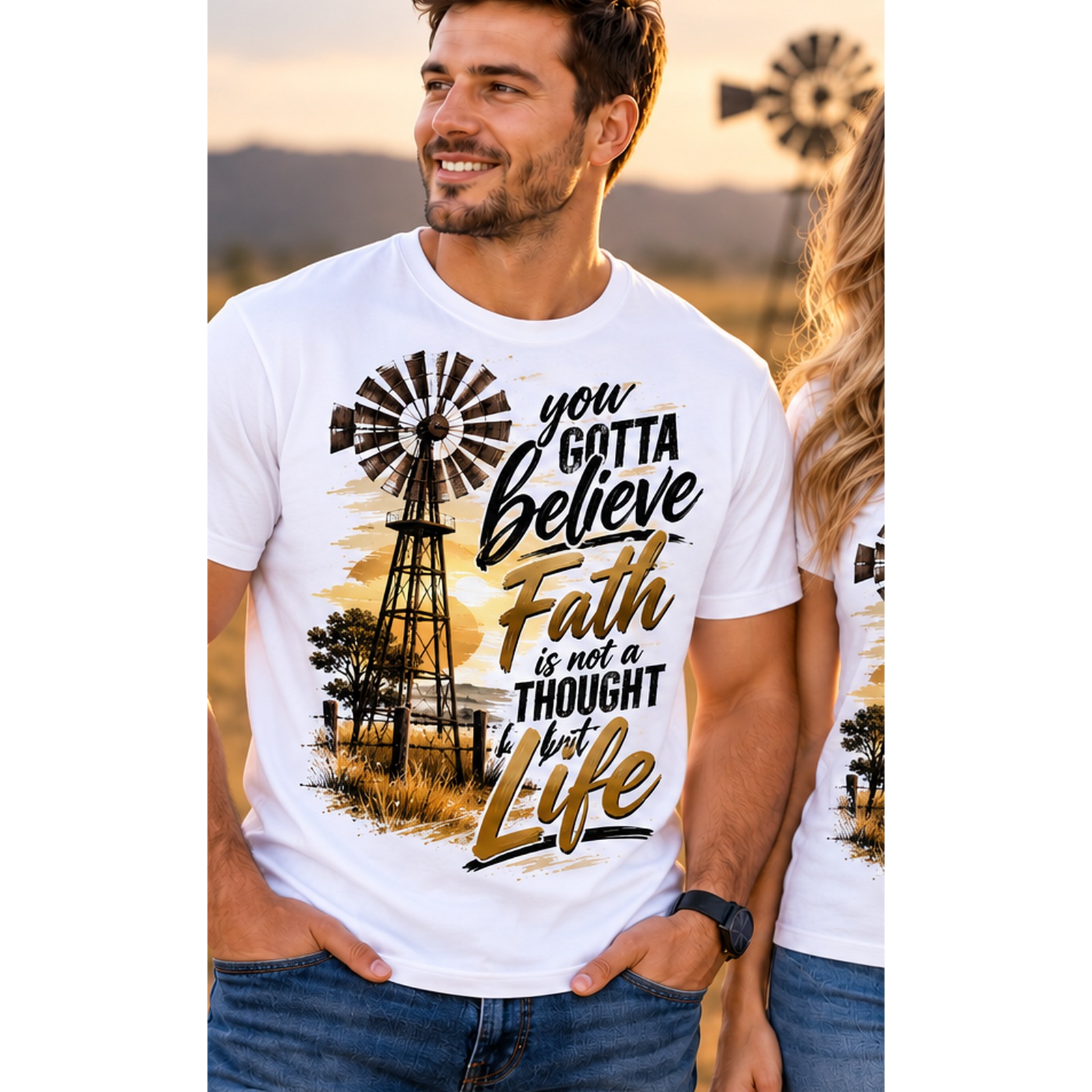 You Gotta Believe – Faith Is Life – Men T-Shirt view 1